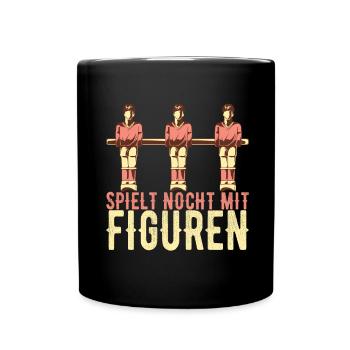Tischfussball Tischkicker - Tasse einfarbig - Schwarz - Vorne