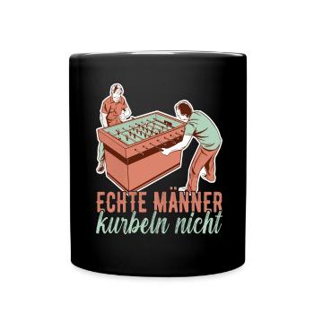 Tischfussball Tischkicker - Tasse einfarbig - Schwarz - Vorne
