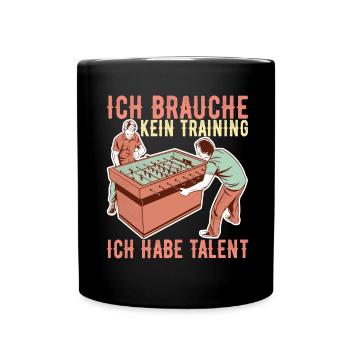 Tischfussball Tischkicker - Tasse einfarbig - Schwarz - Vorne