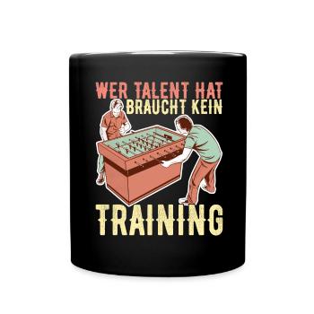 Tischfussball Tischkicker - Tasse einfarbig - Schwarz - Vorne