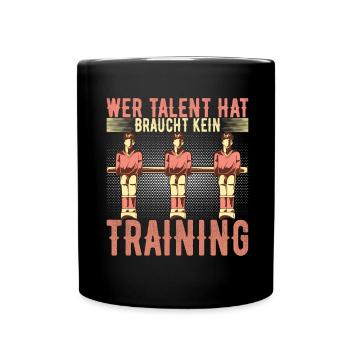 Tischfussball Tischkicker - Tasse einfarbig - Schwarz - Vorne