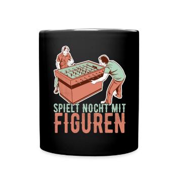 Tischfussball Tischkicker - Tasse einfarbig - Schwarz - Vorne