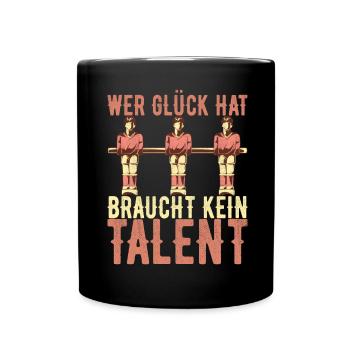 Tischfussball Tischkicker - Tasse einfarbig - Schwarz - Vorne