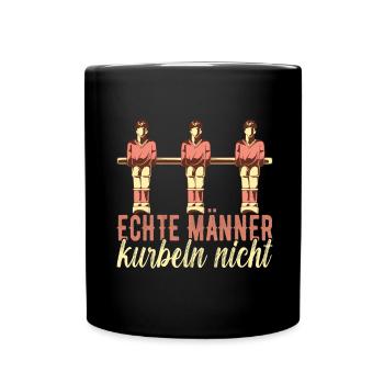 Tischfussball Tischkicker - Tasse einfarbig - Schwarz - Vorne