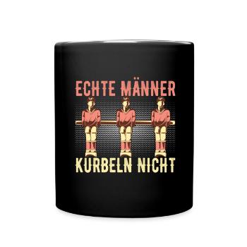 Tischfussball Tischkicker - Tasse einfarbig - Schwarz - Vorne