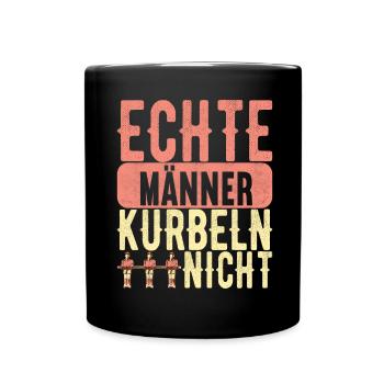 Tischfussball Tischkicker - Tasse einfarbig - Schwarz - Vorne