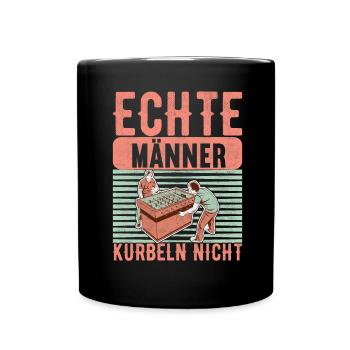 Tischfussball Tischkicker - Tasse einfarbig - Schwarz - Vorne