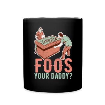 Tischfussball Tischkicker - Tasse einfarbig - Schwarz - Vorne