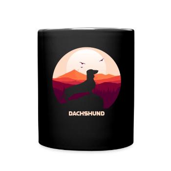 Teckel - Mug uni - noir - Devant