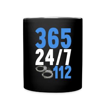 Police Policeman - Full Colour Mug - black - Front