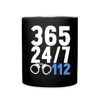 Police Policeman - Full Colour Mug - black - Front
