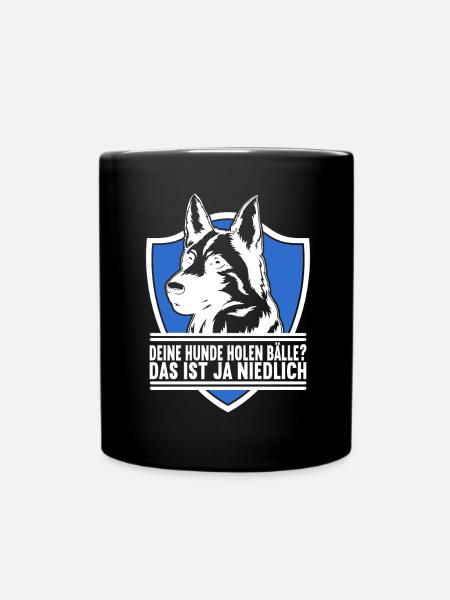 Polizei Polizist - Tasse einfarbig - Schwarz