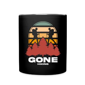 Hiking Mountaineering Mountains Forests Nature - Full Colour Mug - black - Front