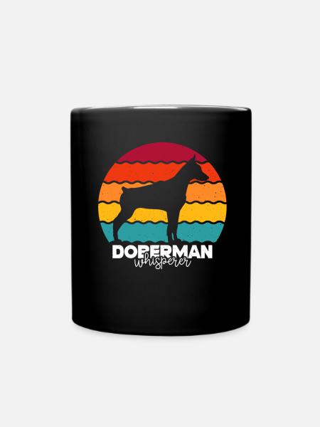 Dobermann - Tasse einfarbig - Schwarz