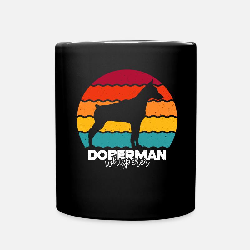 Dobermann - Tasse einfarbig - Schwarz