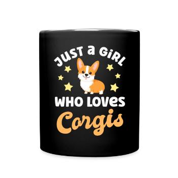 Chien Corgi - Mug uni - noir - Devant