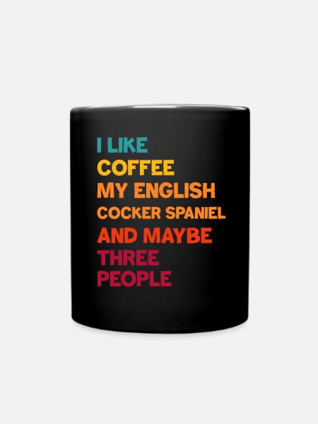 English Cocker Spaniel - Tasse einfarbig - Schwarz