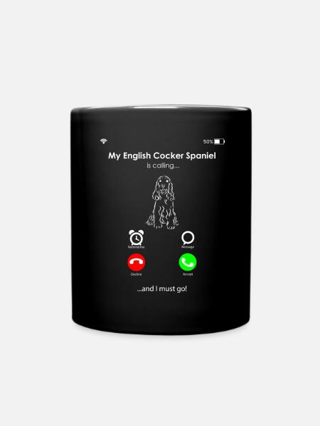 Deutsch Cocker Spaniel - Full Colour Mug - black