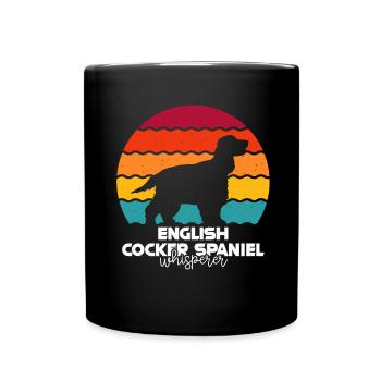 English Cocker Spaniel - Tasse einfarbig - Schwarz - Vorne