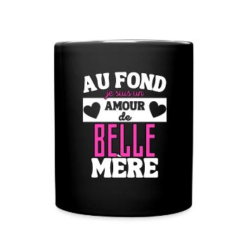 Cadeau Belle Mère Noel Anniversaire - Mug uni - noir - Devant