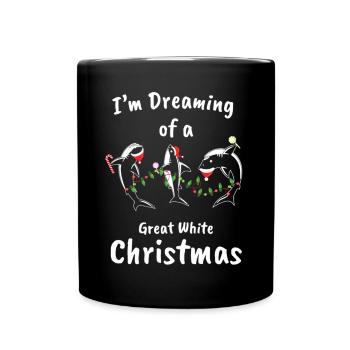 Je rêve d’un grand Noël blanc - Mug uni - noir - Devant