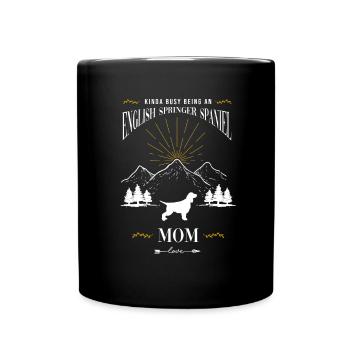 Irgendwie beschäftigt als Mutter eines English Spr - Tasse einfarbig - Schwarz - Vorne