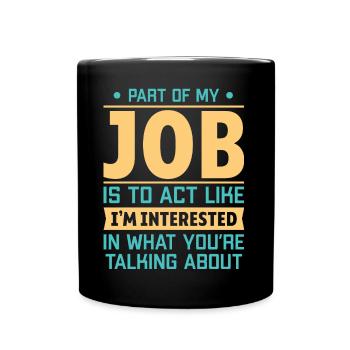 Drôle de chemise de barman - Cadeau pour un mixologue - Mug uni - noir - Devant