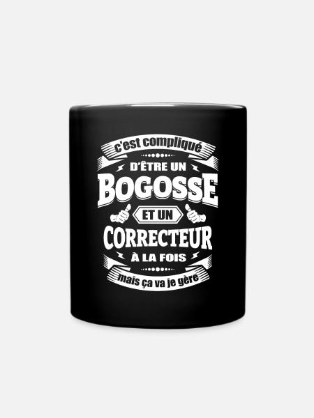 BOGOSSE ET CORRECTEUR - Mug uni - noir