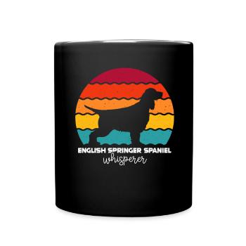 Englischer Springer Spaniel Flüsterer Retro Vintag - Tasse einfarbig - Schwarz - Vorne