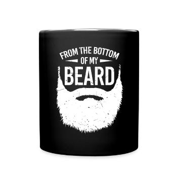 Aus der Tiefe meines Bartes - Tasse einfarbig - Schwarz - Vorne