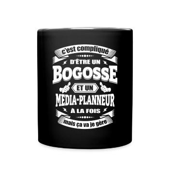 BOGOSSE ET MEDIA-PLANNEUR - Mug uni - noir - Devant