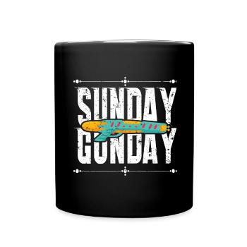 Sonntag Gunday - Tasse einfarbig - Schwarz - Vorne
