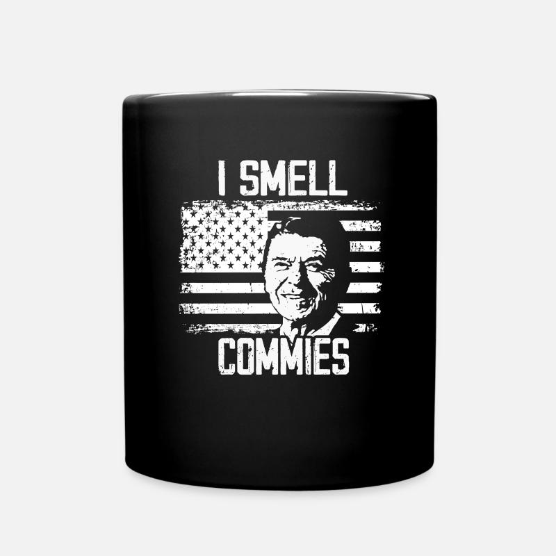 Ich rieche Kommunisten, Ronald Regan Präsident coo - Tasse einfarbig - Schwarz