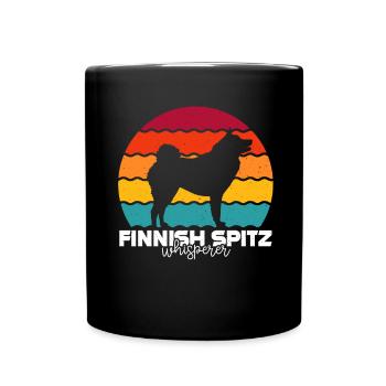 Finnischer Spitzflüsterer Retro Vintage - Tasse einfarbig - Schwarz - Vorne