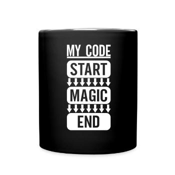 Programmierer Informatiker - Tasse einfarbig - Schwarz - Vorne