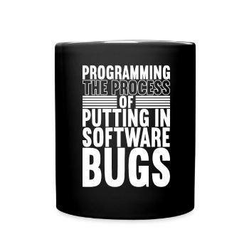 Programmierer Informatiker - Tasse einfarbig - Schwarz - Vorne