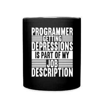 Programmierer Informatiker - Tasse einfarbig - Schwarz - Vorne