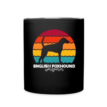 Français Foxhound Whisperer Retro Vintage - Mug uni - noir - Devant