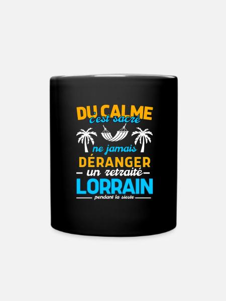 Cadeau Humour Homme Retraité Lorrain - Mug uni - noir