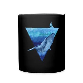 Save the Planet / Save the Whales Forest Environment - Full Colour Mug - black - Front