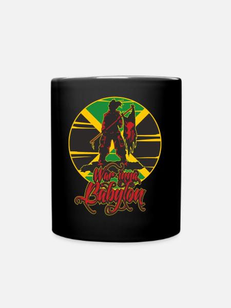 War inna Babylon - Reggae Dancehall Style - Full Colour Mug - black