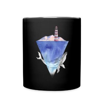 Save the Planet / Save the Whales Forest Environment - Full Colour Mug - black - Front