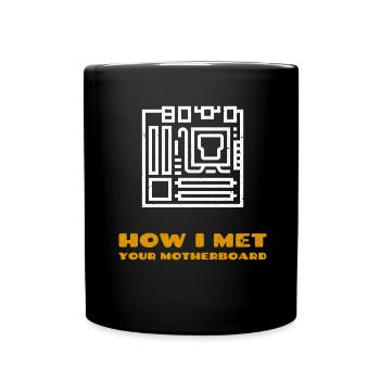 Drôle d’informatif Geek T-shirt Carte mère Référer - Mug uni - noir - Devant