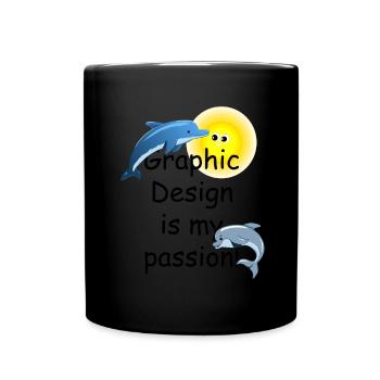Lustiges Meme Grafikdesign, Grafikdesign ist meine - Tasse einfarbig - Schwarz - Vorne