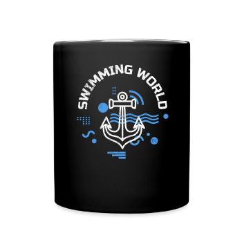 Swimming, USA Gift, Swim Team - Full Colour Mug - black - Front