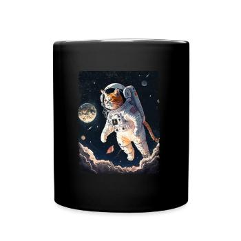 Space Cat Astronaute Spacecat - Mug uni - noir - Devant