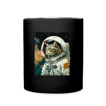 Spacecat Cat Astronaute Cat Space - Mug uni - noir - Devant