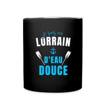 Cadeau Humour Homme Lorrain marin batelier - Mug uni - noir - Devant