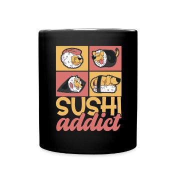 Sushi Kawaii - Full Colour Mug - black - Front