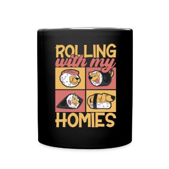Sushi Kawaii - Mug uni - noir - Devant